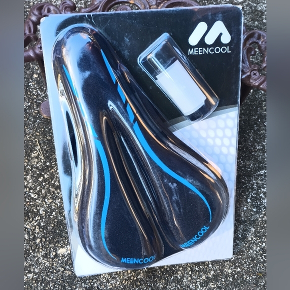 Meencool Gel Bike Seat Cover (Black/Blue) D-15 NWOT - Picture 2 of 14
